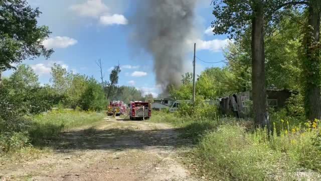 WATCH NOW: Firefighters work on a structure fire along North Shore Drive